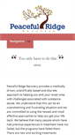 Mobile Screenshot of peacefulridgerecovery.com